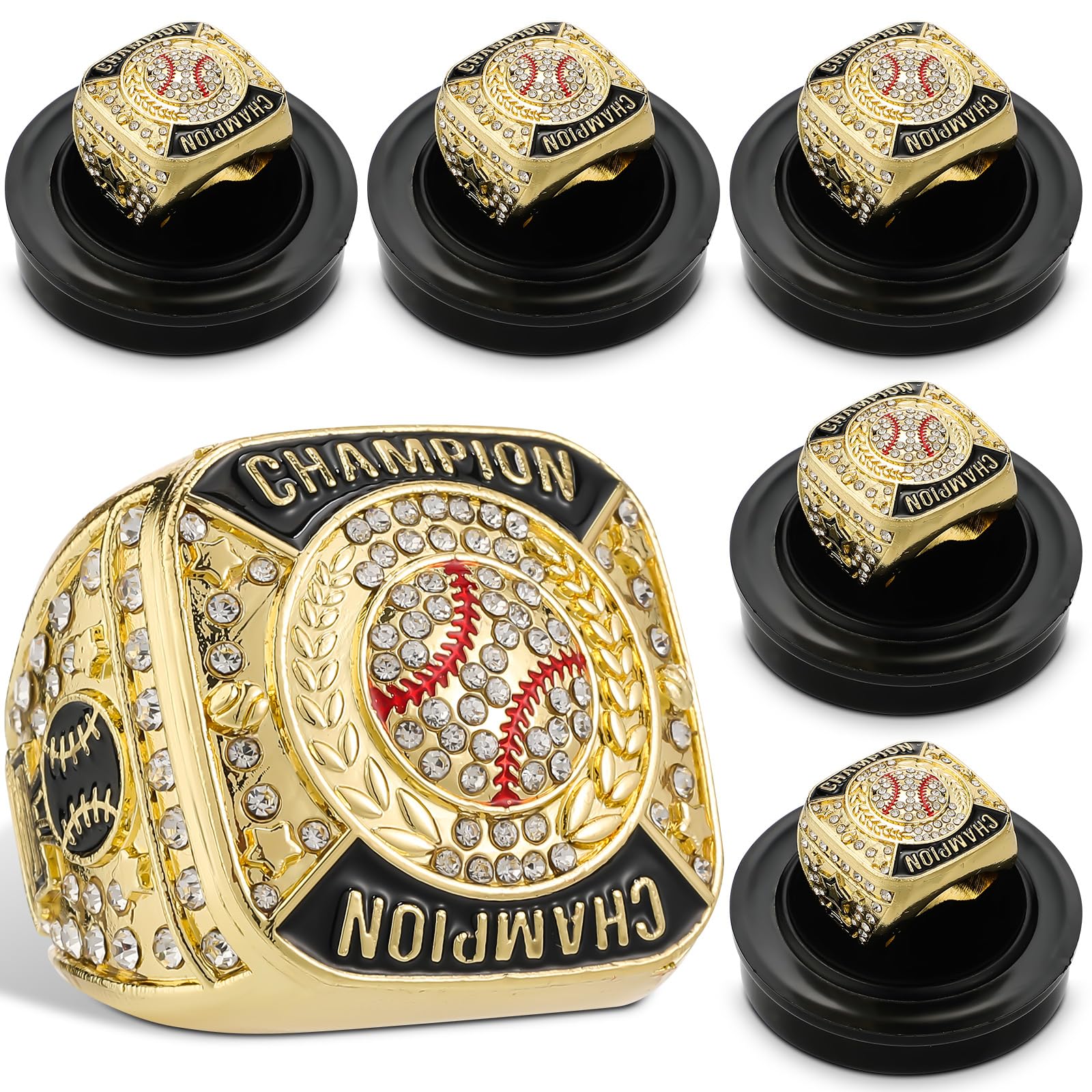 6 Pack Landical Baseball Championship Ring Baseball Champion Rings